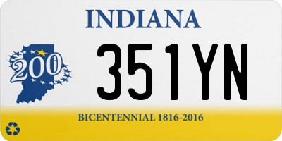 IN license plate 351YN