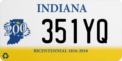 IN license plate 351YQ