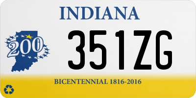 IN license plate 351ZG