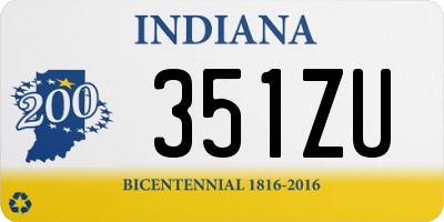 IN license plate 351ZU