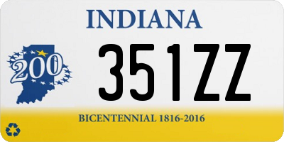 IN license plate 351ZZ