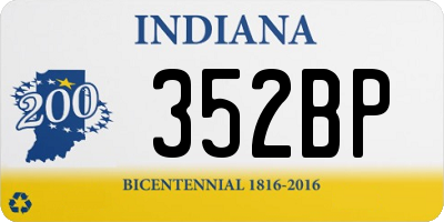 IN license plate 352BP