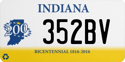 IN license plate 352BV