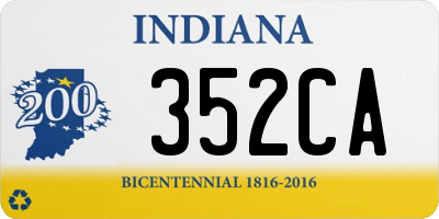 IN license plate 352CA