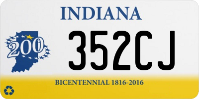 IN license plate 352CJ