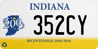 IN license plate 352CY