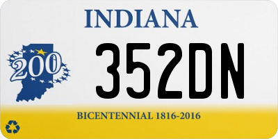 IN license plate 352DN