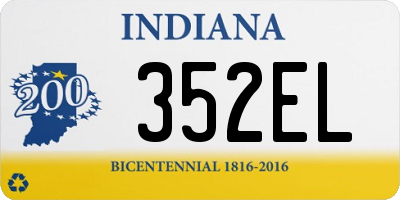 IN license plate 352EL