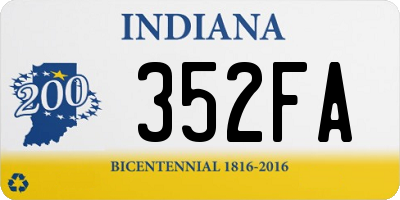 IN license plate 352FA