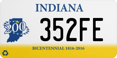 IN license plate 352FE