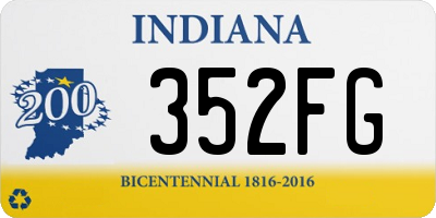 IN license plate 352FG