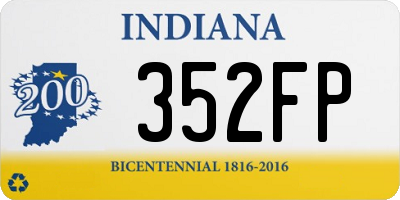 IN license plate 352FP