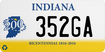 IN license plate 352GA