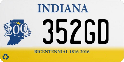 IN license plate 352GD