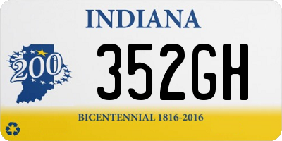 IN license plate 352GH