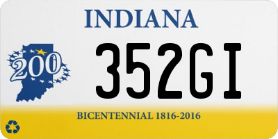 IN license plate 352GI