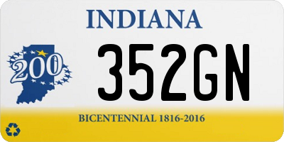 IN license plate 352GN