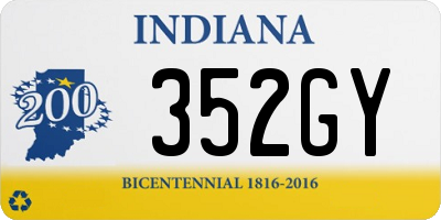 IN license plate 352GY