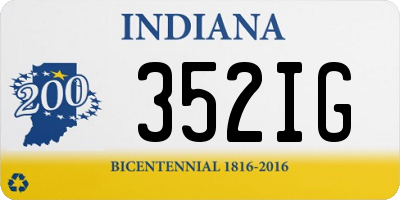 IN license plate 352IG