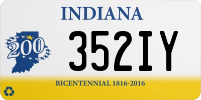 IN license plate 352IY