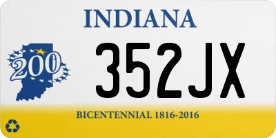 IN license plate 352JX