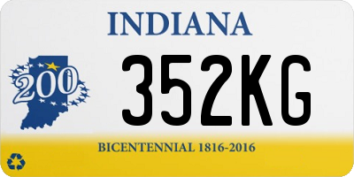 IN license plate 352KG