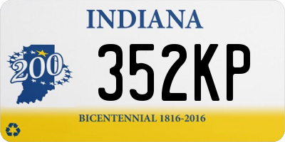 IN license plate 352KP