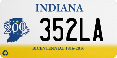 IN license plate 352LA