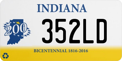 IN license plate 352LD