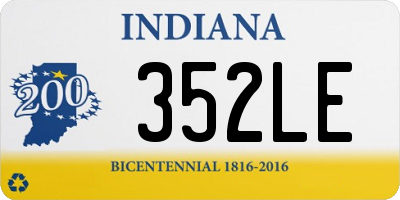 IN license plate 352LE