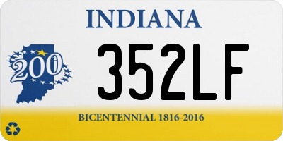 IN license plate 352LF