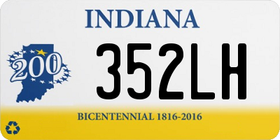 IN license plate 352LH