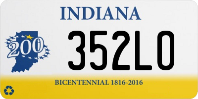 IN license plate 352LO