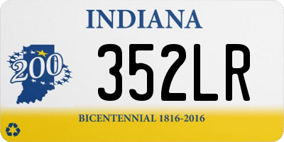 IN license plate 352LR