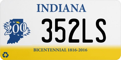 IN license plate 352LS