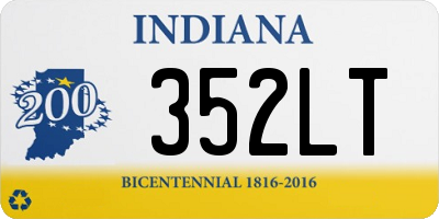 IN license plate 352LT