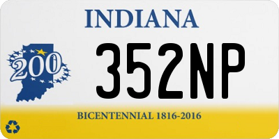 IN license plate 352NP