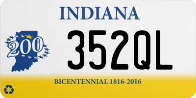 IN license plate 352QL