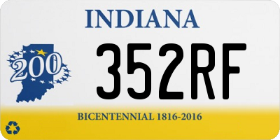 IN license plate 352RF