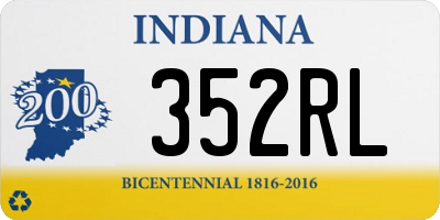 IN license plate 352RL