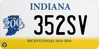 IN license plate 352SV