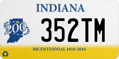 IN license plate 352TM