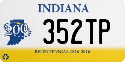 IN license plate 352TP