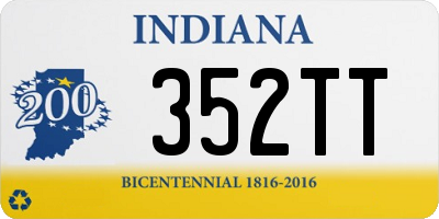 IN license plate 352TT