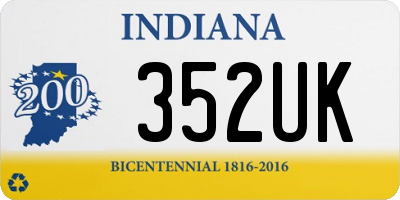 IN license plate 352UK