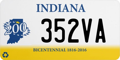 IN license plate 352VA