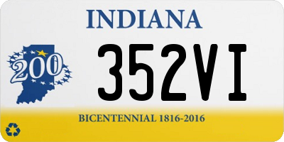 IN license plate 352VI