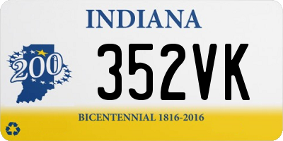 IN license plate 352VK