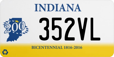 IN license plate 352VL