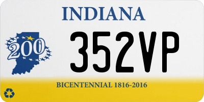 IN license plate 352VP